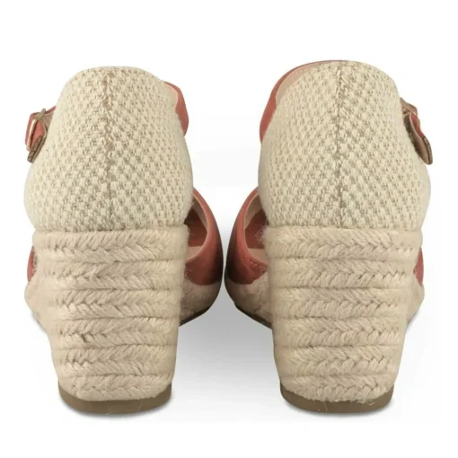Espadrilles Corde ROUGE Femme Motif Uni Boucle