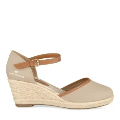 Espadrilles Corde TAUPE Femme Motif Uni Boucle