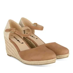 Espadrilles Corde TAUPE Femme Motif Uni Boucle