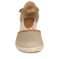 Espadrilles Corde TAUPE Femme Motif Uni Boucle
