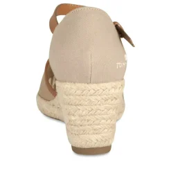 Espadrilles Corde TAUPE Femme Motif Uni Boucle