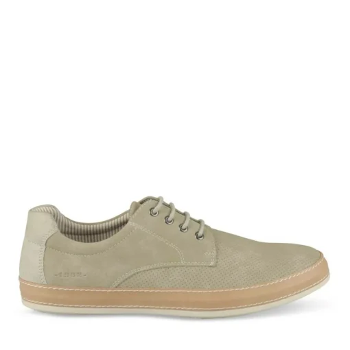 Espadrilles GRIS Homme Motif Uni Lacets