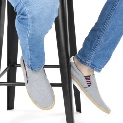 Espadrilles GRIS Homme Motif Uni A Enfiler