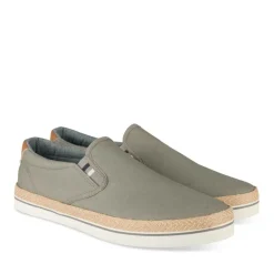 Espadrilles GRIS Homme Motif Uni A Enfiler