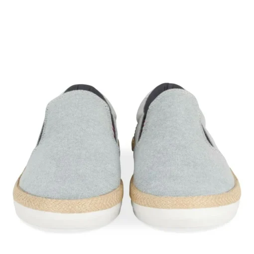 Espadrilles GRIS Homme Motif Uni A Enfiler
