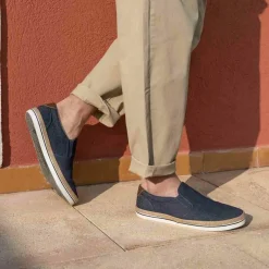 Espadrilles JEANS Homme Motif Uni A Enfiler