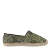 Espadrilles KAKI Homme Motif Tropical A Enfiler