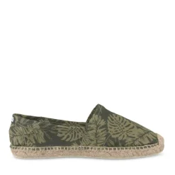 Espadrilles KAKI Homme Motif Tropical A Enfiler
