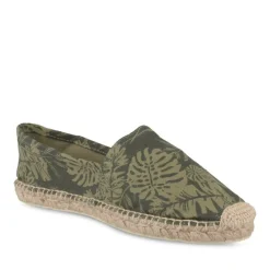 Espadrilles KAKI Homme Motif Tropical A Enfiler