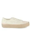 Espadrilles Lacets ARGENT Femme Motif Uni Lacets
