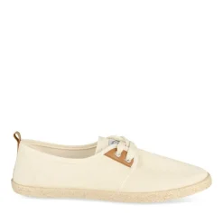 Espadrilles Lacets BEIGE Femme Motif Uni Lacets