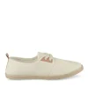 Espadrilles Lacets BEIGE Femme Motif Paillettes Lacets