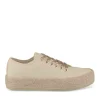 Espadrilles Lacets BEIGE Femme Motif Uni Lacets