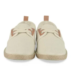 Espadrilles Lacets BEIGE Femme Motif Paillettes Lacets