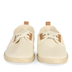 Espadrilles Lacets BEIGE Femme Motif Uni Lacets