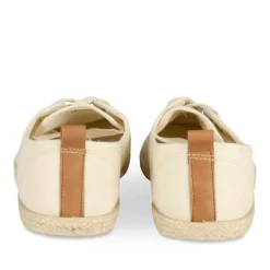 Espadrilles Lacets BEIGE Femme Motif Uni Lacets