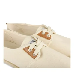 Espadrilles Lacets BEIGE Femme Motif Uni Lacets