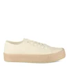 Espadrilles Lacets BLANC Femme Motif Uni Lacets