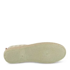 Espadrilles Lacets BLANC Femme Motif Rayures Lacets