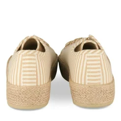Espadrilles Lacets JAUNE Femme Motif Uni Lacets