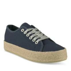 Espadrilles Lacets MARINE Femme Motif Uni Lacets