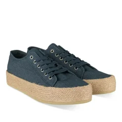 Espadrilles Lacets MARINE Femme Motif Uni A Enfiler
