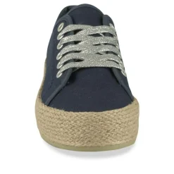 Espadrilles Lacets MARINE Femme Motif Uni Lacets