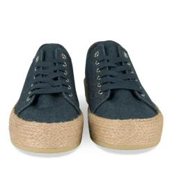 Espadrilles Lacets MARINE Femme Motif Uni A Enfiler
