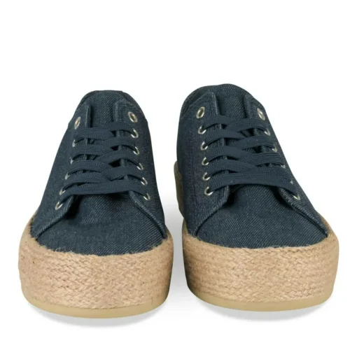 Espadrilles Lacets MARINE Femme Motif Uni A Enfiler