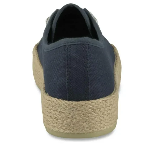 Espadrilles Lacets MARINE Femme Motif Uni Lacets
