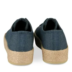 Espadrilles Lacets MARINE Femme Motif Uni A Enfiler