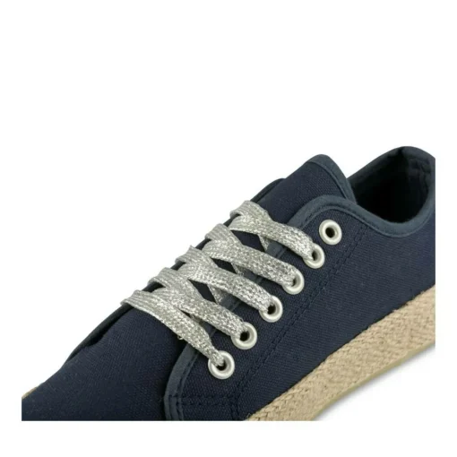Espadrilles Lacets MARINE Femme Motif Uni Lacets