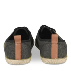 Espadrilles Lacets NOIR Femme Motif Uni A Enfiler