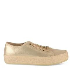 Espadrilles Lacets OR Femme Motif Uni Lacets