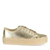 Espadrilles Lacets OR Femme Motif Uni Lacets