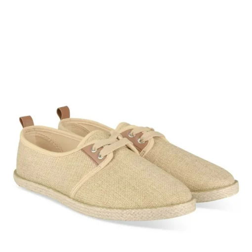 Espadrilles Lacets OR Femme Motif Uni A Enfiler