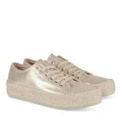 Espadrilles Lacets OR Femme Motif Paillettes Lacets