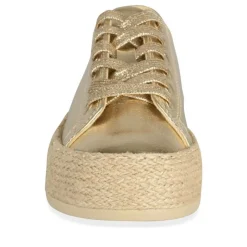 Espadrilles Lacets OR Femme Motif Uni Lacets