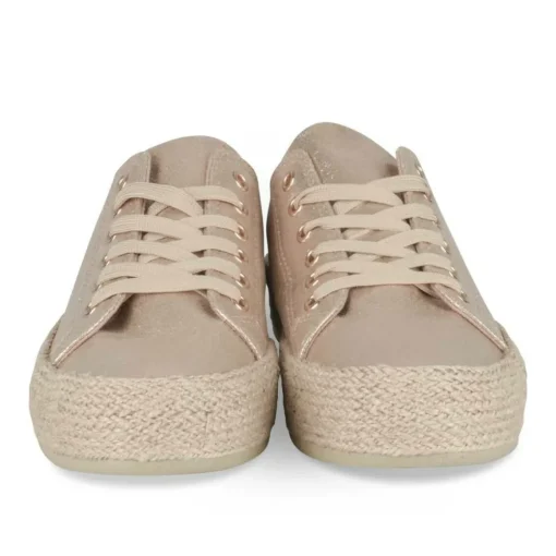 Espadrilles Lacets OR Femme Motif Paillettes Lacets