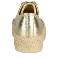 Espadrilles Lacets OR Femme Motif Uni Lacets