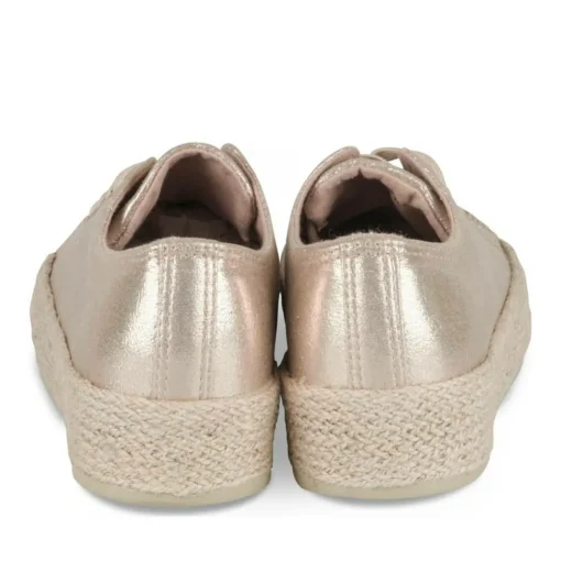 Espadrilles Lacets OR Femme Motif Paillettes Lacets
