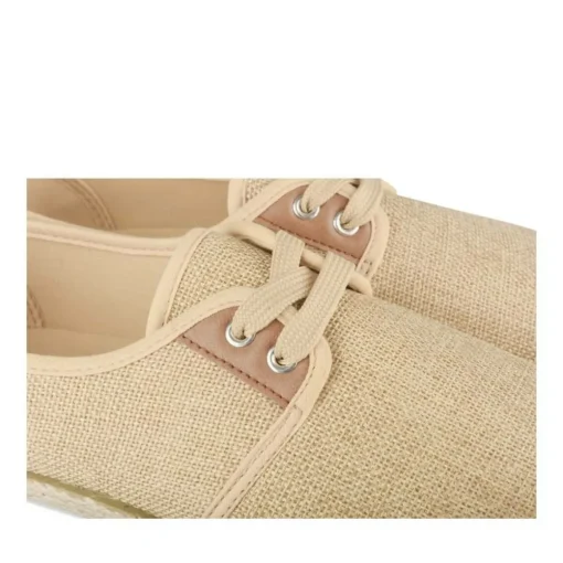 Espadrilles Lacets OR Femme Motif Uni A Enfiler