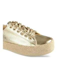 Espadrilles Lacets OR Femme Motif Uni Lacets