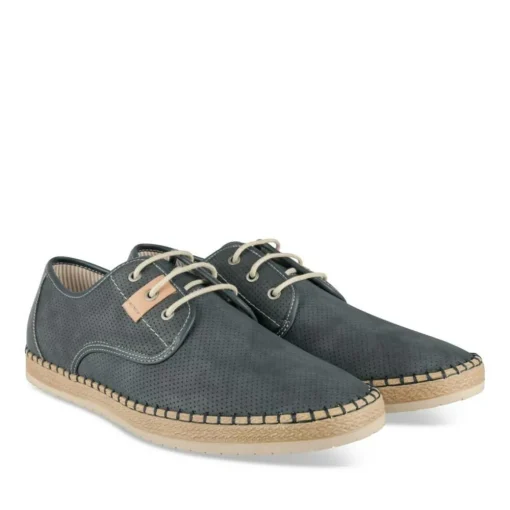 Espadrilles MARINE Homme Motif Uni Lacets