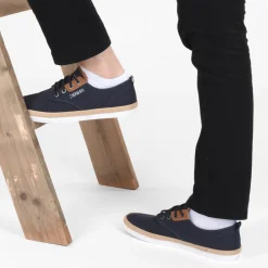 Espadrilles MARINE Homme Motif Uni Lacets