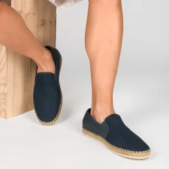 Espadrilles MARINE Homme Motif Uni Lacets