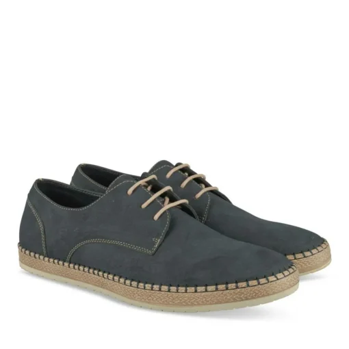 Espadrilles MARINE Homme Motif Uni Lacets
