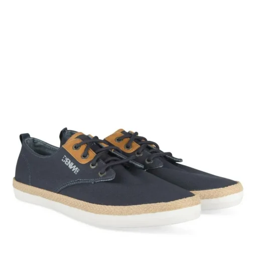 Espadrilles MARINE Homme Motif Uni Lacets