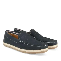 Espadrilles MARINE Homme CUIR Motif Uni A Enfiler