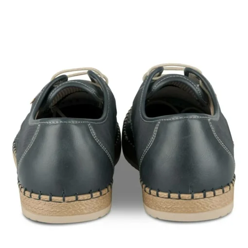 Espadrilles MARINE Homme Motif Uni Lacets